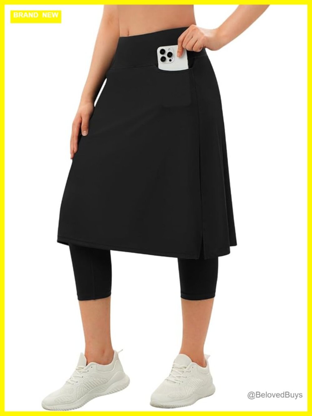 Women Skirt with Leggings Tennis Skorts High Waist Athletic Skirted Capris